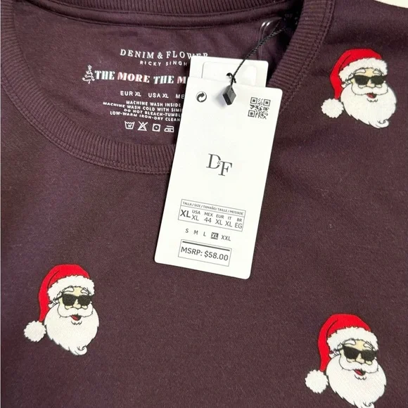 Denim & Flower Ricky Singh Santa Claus Christmas Jacket Unisex Size XL  Coat - Picture 6 of 9